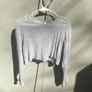 Grey, old navy, XL long sleeve womens crop top